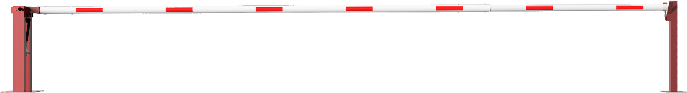 Schake Schranke mit Gasdruckfeder und Auflagestütze - Schrankenbaum Ø 80 mm ODP - 7000 mm