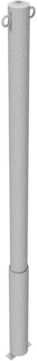 Schake Absperrpfosten H Ø 60 mm mit 2 Ösen verzinkt