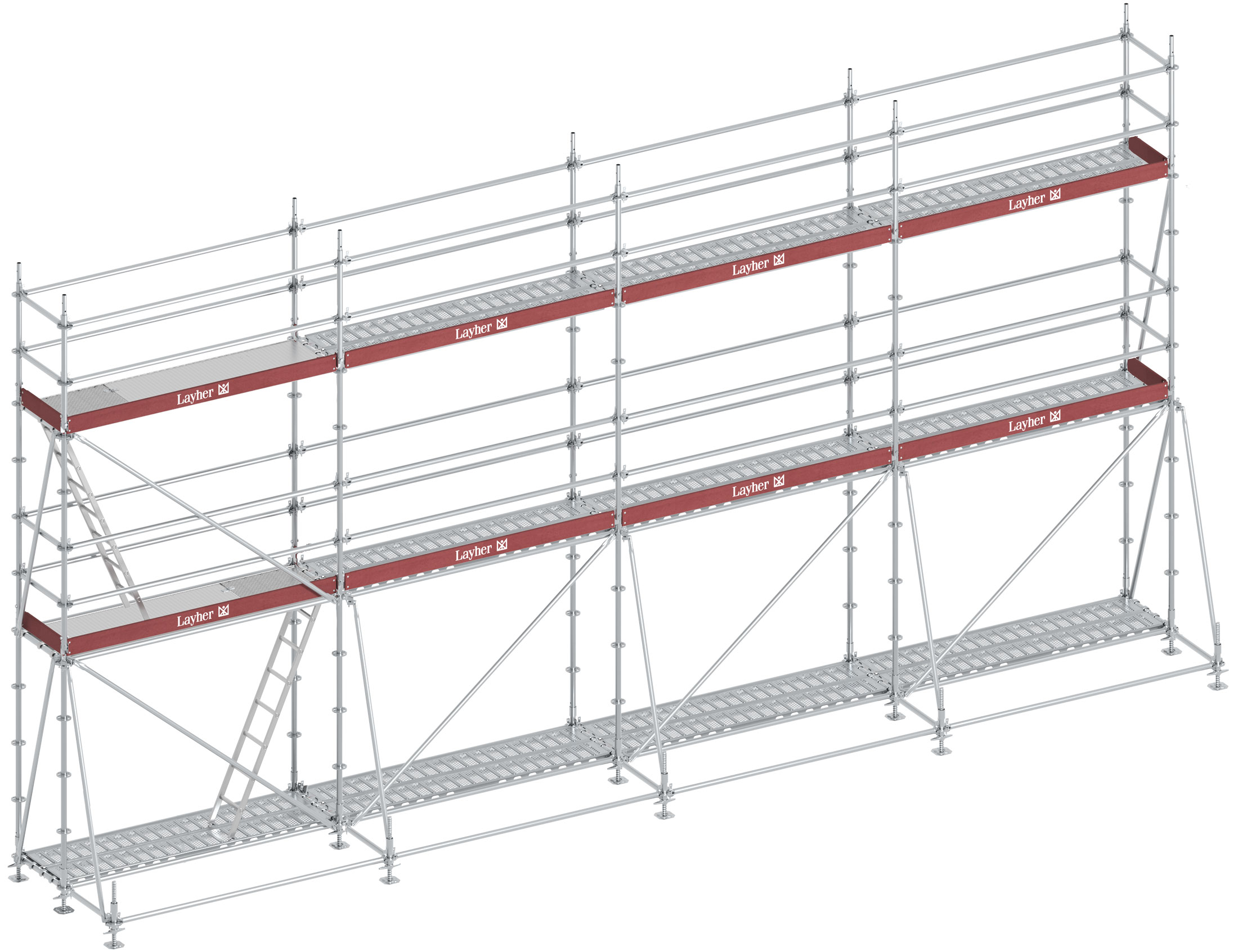 Layher Allround Bewehrungsgerüst 10,28 x 0,73 x 4,20 m