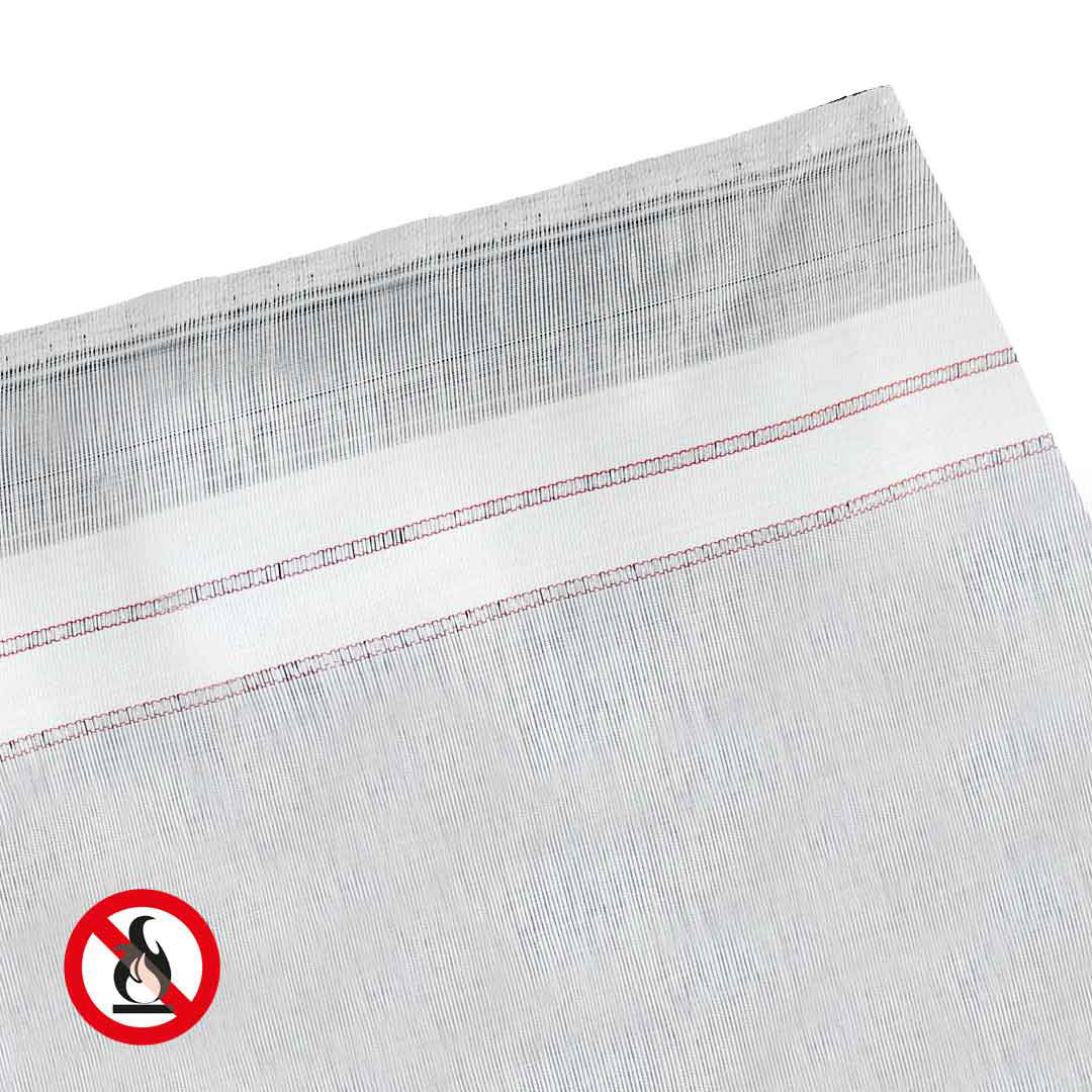 hawego Sandstrahlnetz N140 B1 - 2,70 x 50,00 m weiss Sandstrahlnetz schwer entflammbar - Gewicht ca. 140 g/m² (HW-11153) Bild-01