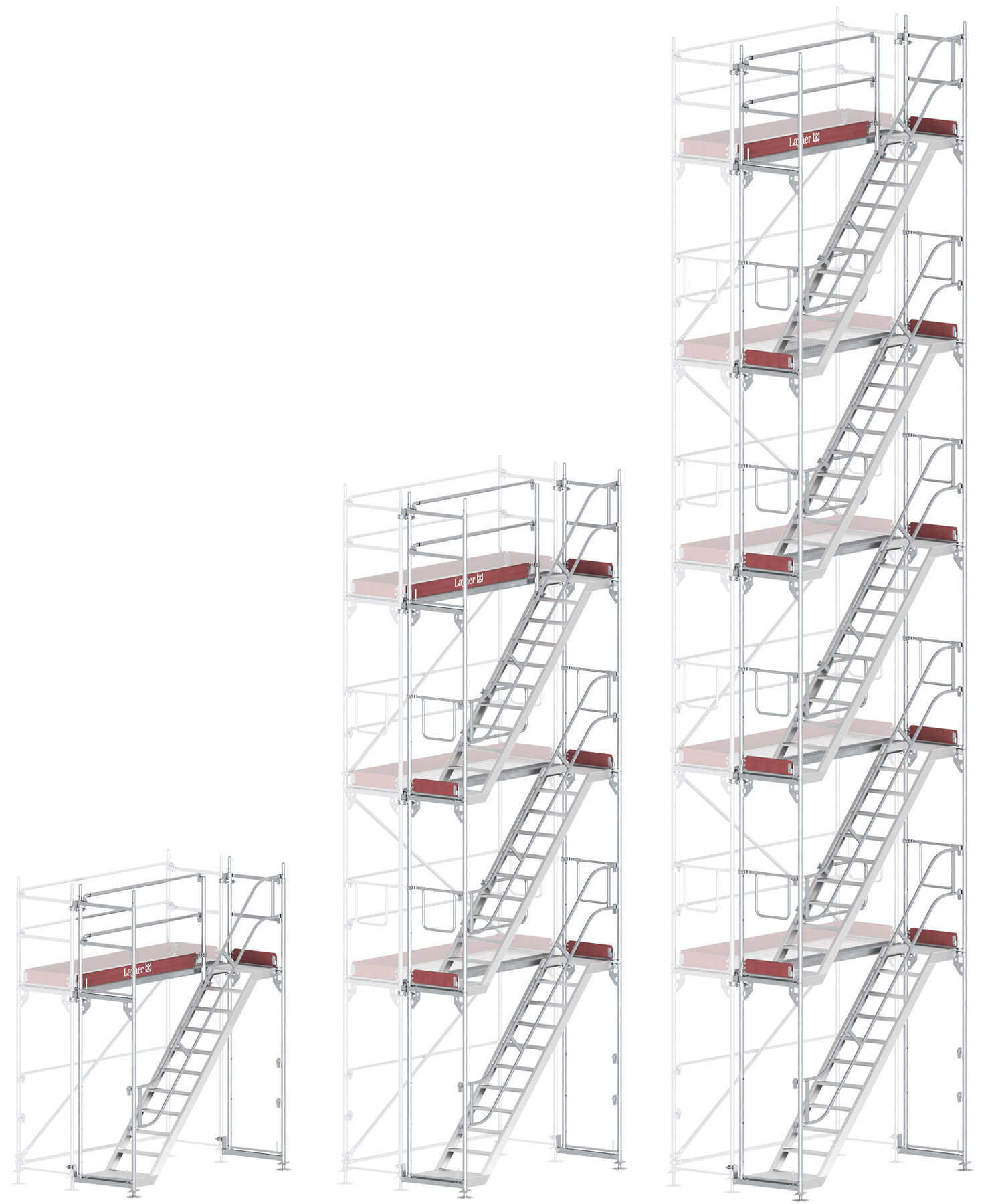 Layher Blitz Treppenturm-Vorbau Stahl  Erweiterung Treppenaufstieg für Layher Fassadengerüst (LG-C-1753-0200-VS) Bild-01