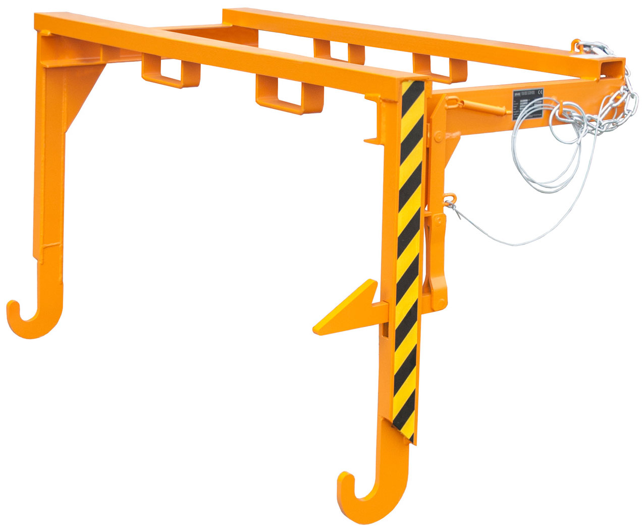 Bauer Stapelkippbehälter Traverse BST-150 - RAL 2000 Kippvorrichtung mechanisch für Kippmulde 1500 Liter - Schuttmulde gelborange pulverbeschichtet (BA-4421-04-0000-1) Bild-01
