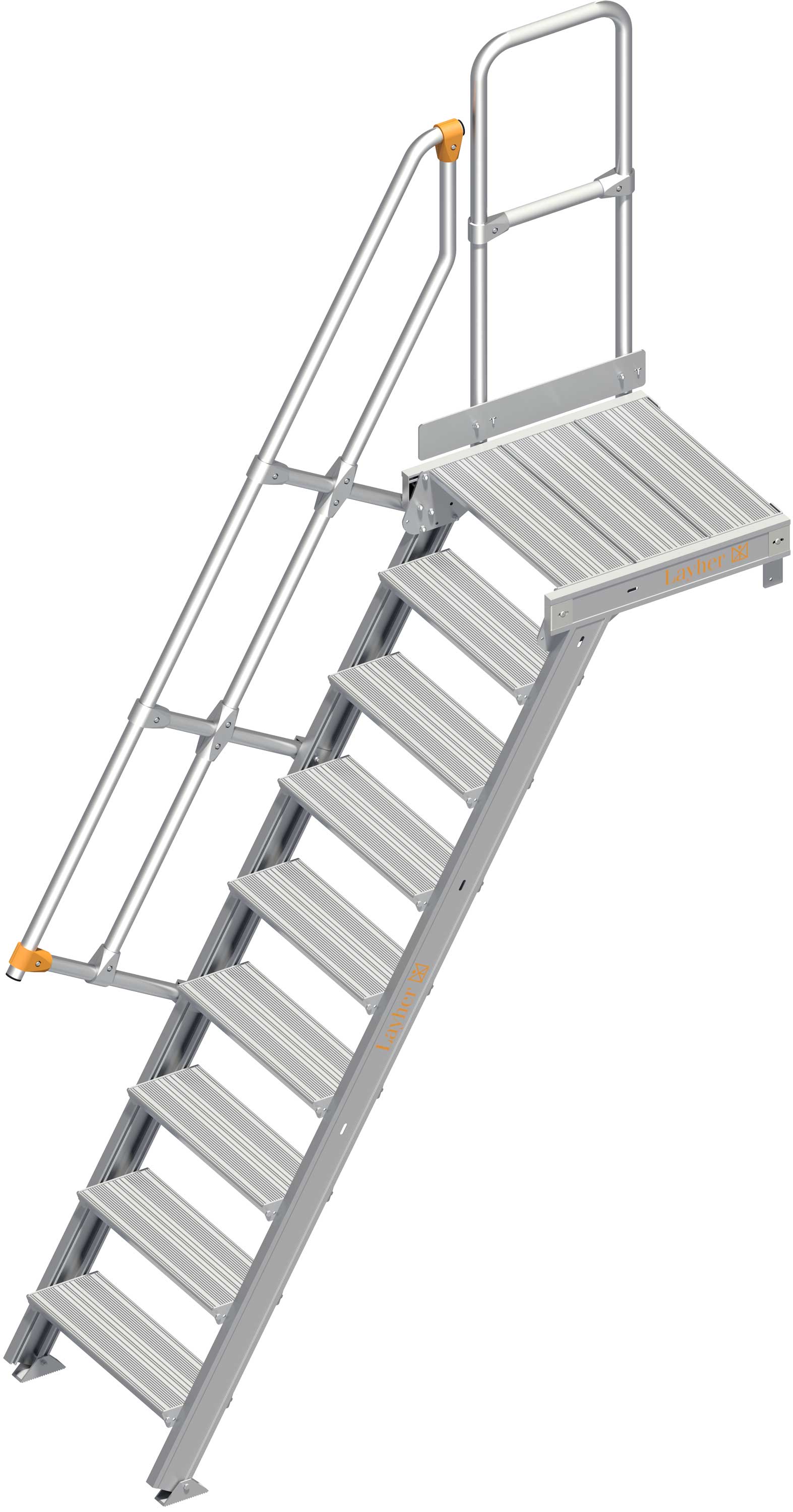 Layher Plattformtreppe 60° SG 9 Stufen - 600 mm breit
