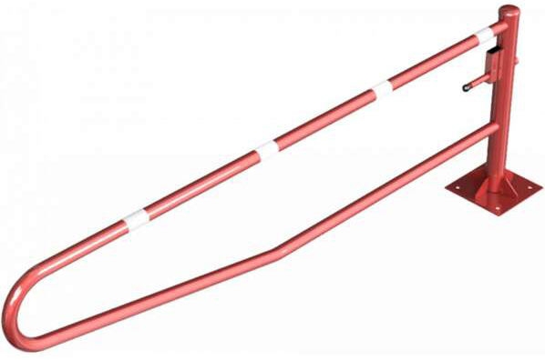 Schake Drehschranke - Schrankenbaum Ø 60 mm ODP rot | weiß - 3000 mm