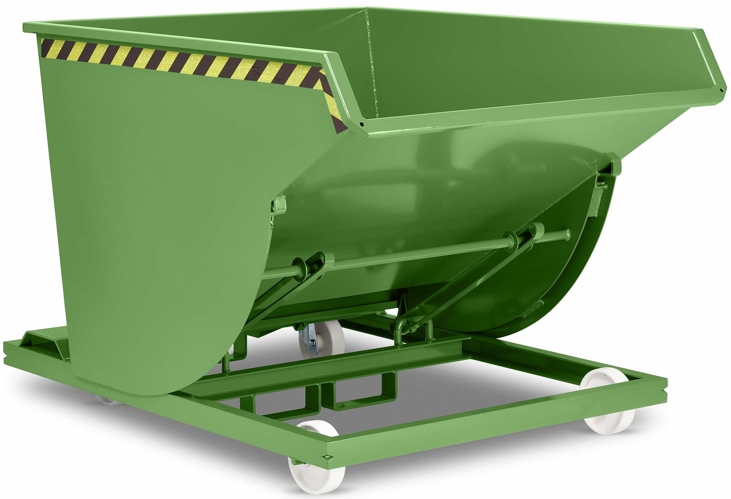 RR Industrietechnik Spänekipper RSK-S 30 - RAL 6011 Kippmulde 300 Liter für Stapler - Schüttgutbehälter resedagrün pulverbeschichtet (RR-100400359) Bild-01