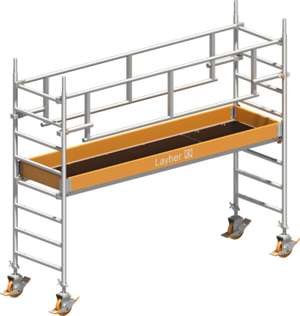 Fahrgerüst Layher Uni Standard P2 SAFETY Plus 1421101 - Arbeitshöhe 3,20 m  (LS-1421101) Bild-02