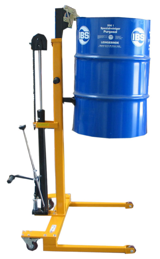 qteck Fassheber manuell QF300 - Aufnahmehöhe 1680 mm Fasslift hydraulisch für 208 | 210 Liter Fass - Traglast 300 kg (QT-27QFH10001001) Bild-01