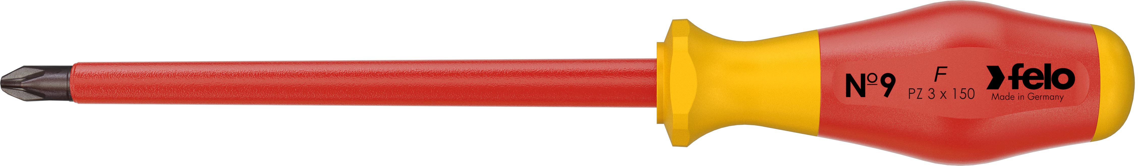 Felo Schraubendreher No9 VDE 914 Kreuzschlitz PH 3 x 150 mm Kreuzschlitz-Schraubendreher Phillips | Schraubenzieher mit 2K-Griff - Serie No9 (FL-91430490) Bild-01