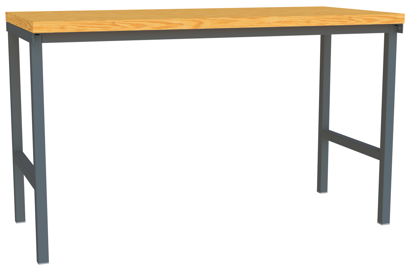 Pavoy Werktisch Modell 580 - 1500 x 700 x 900 mm | offen - RAL 7016 Werkbank Stahl mit Multiplexplatte 40 mm | Traglast 1250 kg - Gestell anthrazitgrau (PA-58580-150-000-716) Bild-01