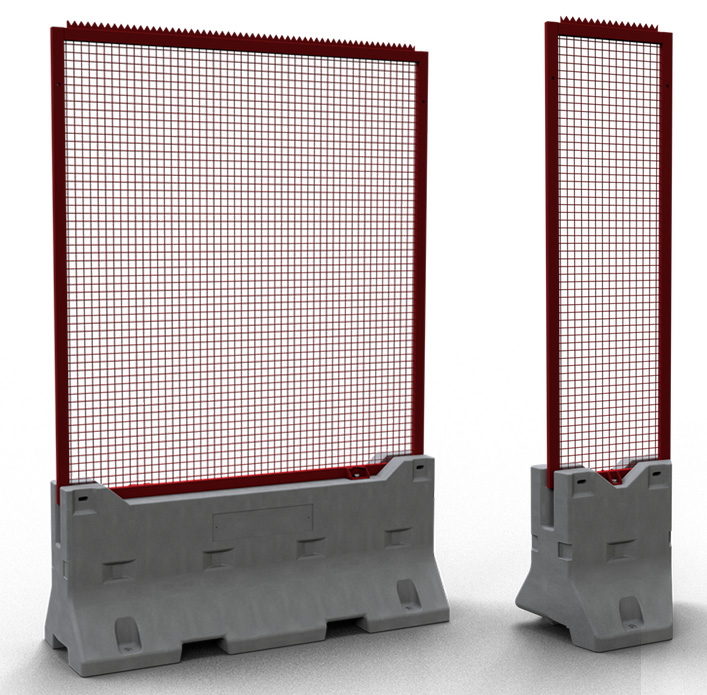 Schake Hochsicherheitszaun-Set Typ Captus Stahl Betonbarriere mit Sicherheitszaun-Element - in verschiedenen Ausführungen (SK-C-3F200-SET4-HS) Bild-01