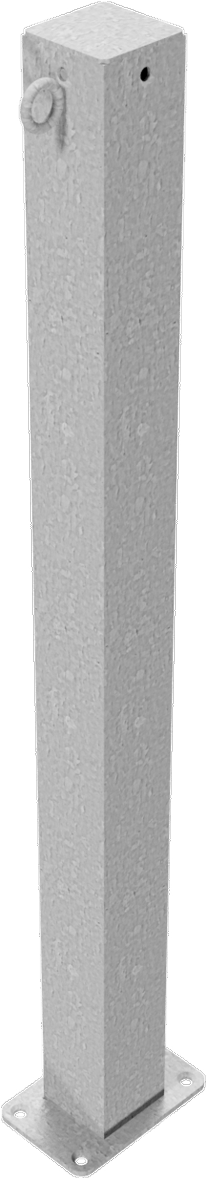 Schake Absperrpfosten OD 70 x 70 mm mit 1 Öse verzinkt