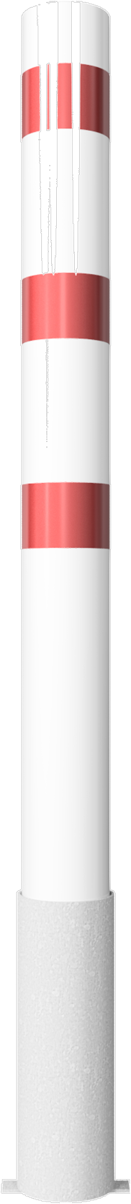 Schake Stahlrohrpoller H Ø 152 mm weiß | rot - 2,00 m