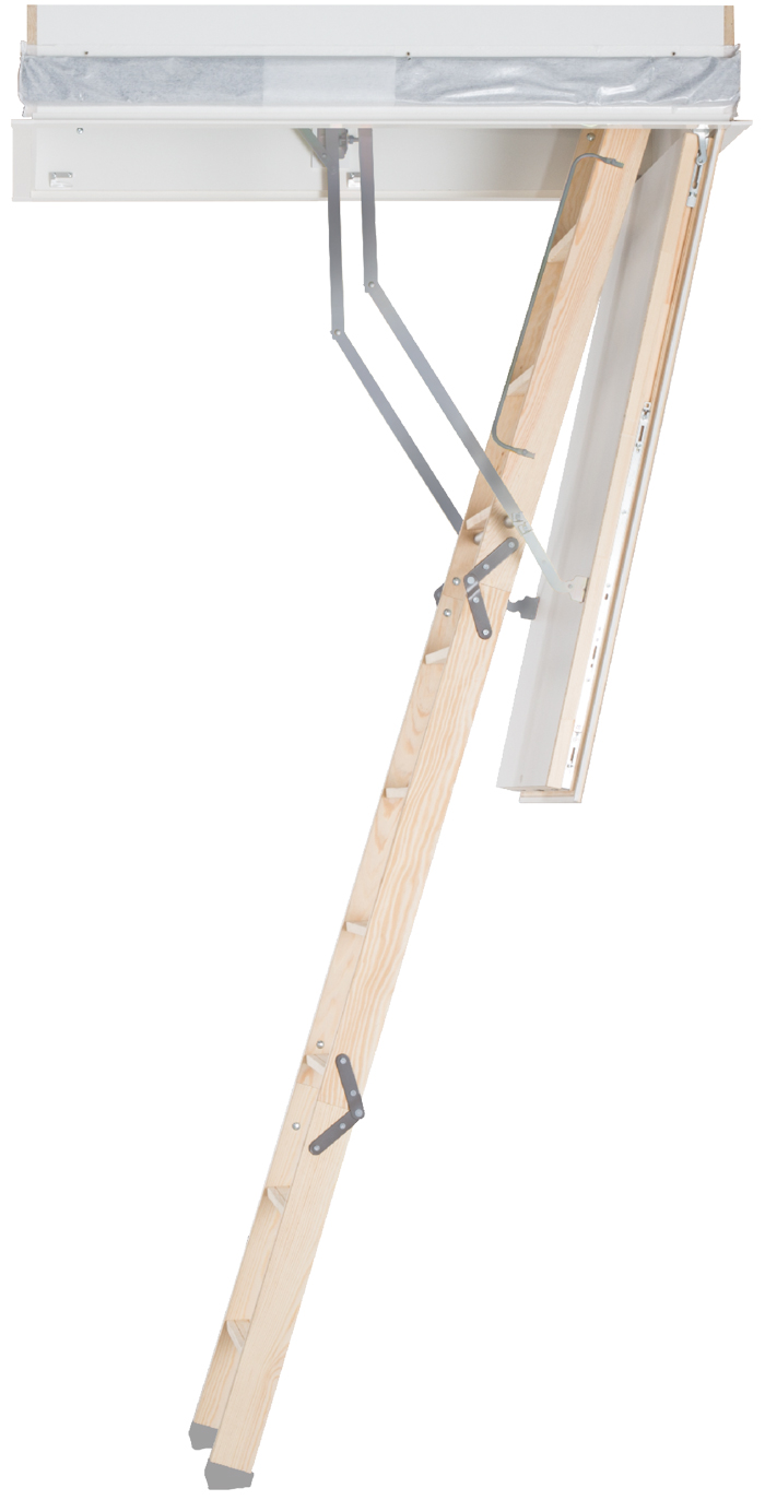 Roto Bodentreppe Holz Designo Raumhöhe 230 - 280 cm | Rohbaumaß 120 x 60 cm Dachbodentreppe 3-teilig - 6-Punkt Verriegelung | 0,60 W/m²K mit Lukendeckel 67 mm Stärke (RT-C113-64242) Bild-01