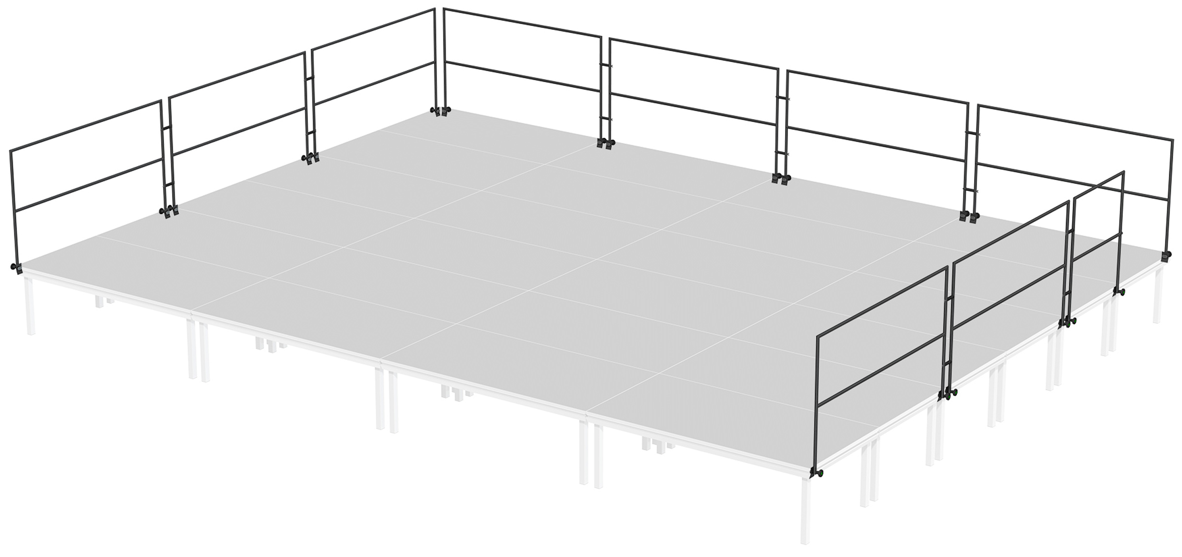 Global Truss Umwehrungsgeländer 100 cm - 8 x 6 m