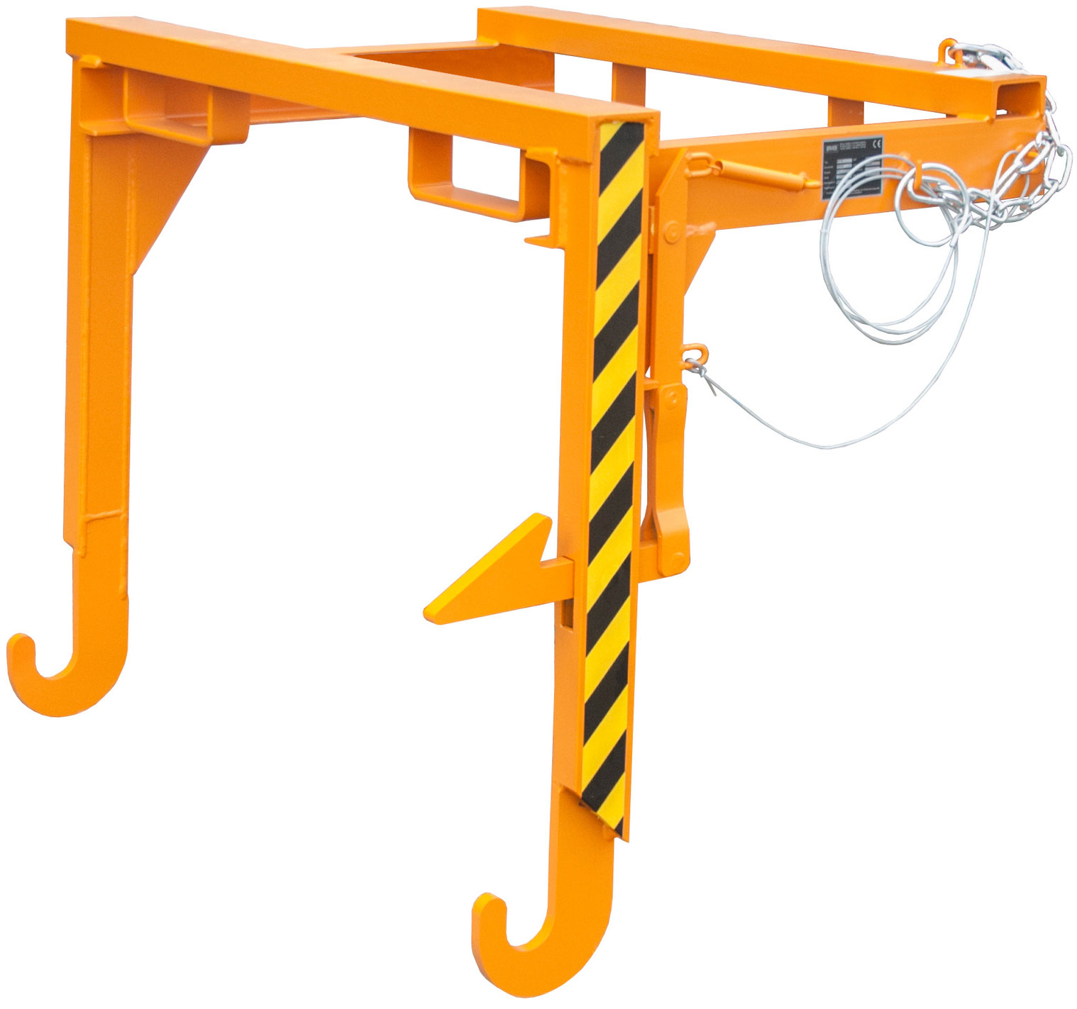 Bauer Stapelkippbehälter Traverse BST-90 - RAL 2000 Kippvorrichtung mechanisch für Kippmulde 900 Liter - Schuttmulde gelborange pulverbeschichtet (BA-4421-03-0000-1) Bild-01