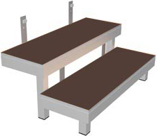 Bütec Bühnentreppe Alu 2-stufig Outdoor