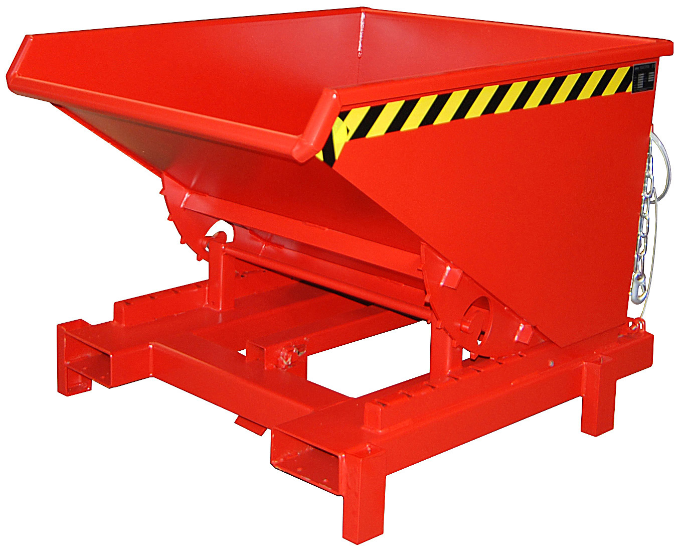 Bauer Schwerlastkipper SK-600 - RAL 3000 Kippmulde 600 Liter für Stapler - Kippcontainer feuerrot pulverbeschichtet (BA-4498-21-0000-2) Bild-01