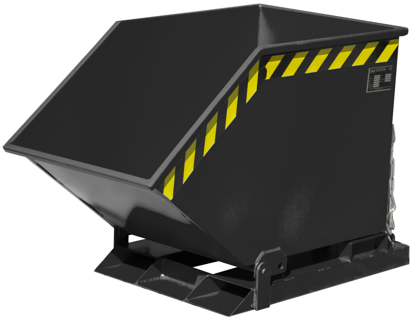 Bauer Muldenkipper KK-250 - RAL 7021 Kippmulde 250 Liter für Stapler - Schuttmulde schwarzgrau pulverbeschichtet (BA-4541-01-0000-16) Bild-01