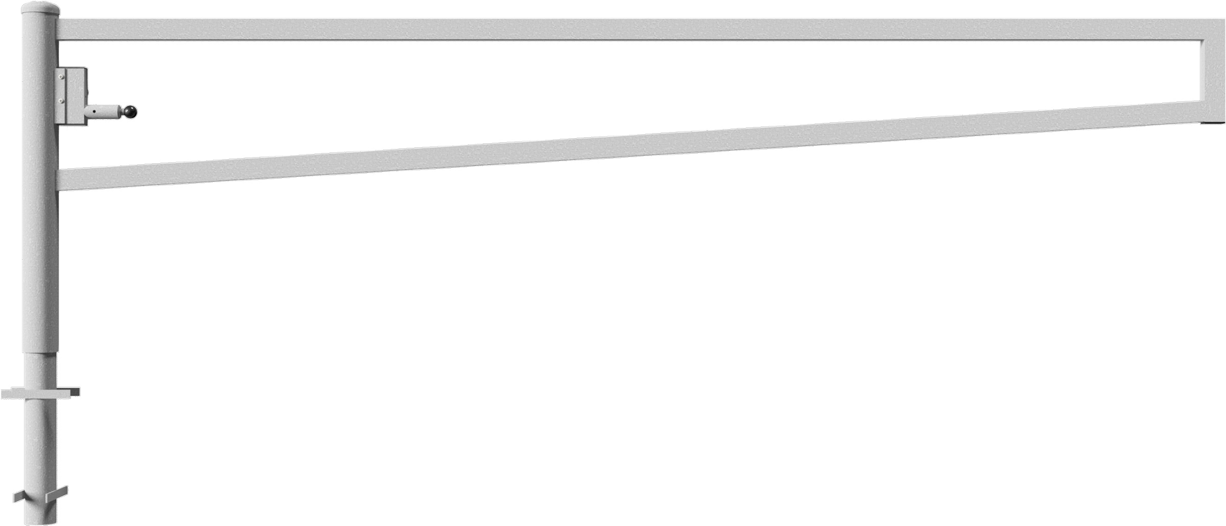 Schake Drehschranke - Schrankenbaum 60 x 40 mm OED verzinkt - 3500 mm