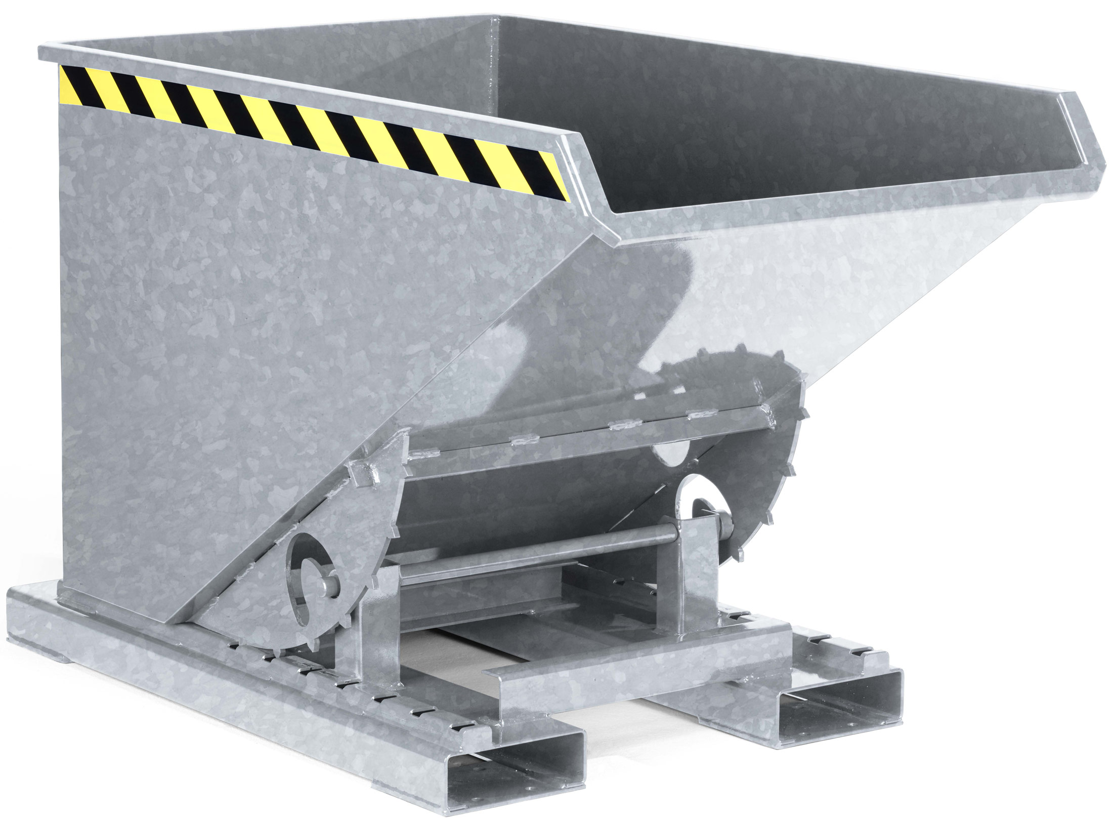RR Industrietechnik Abrollkipper RAM-30 - verzinkt Kippmulde 300 Liter für Stapler - Schuttmulde Stahl verzinkt (RR-100801790) Bild-01