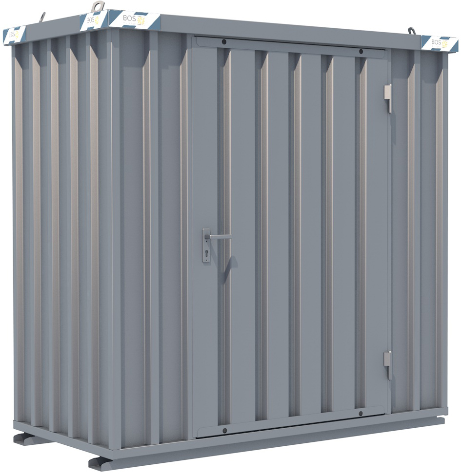 BOS Schnellbaucontainer 1100 x 2100 x 2100 mm - 1-flügelige Tür auf 2 m Seite  (BOS-SC3000-1x2-SE) Bild-02