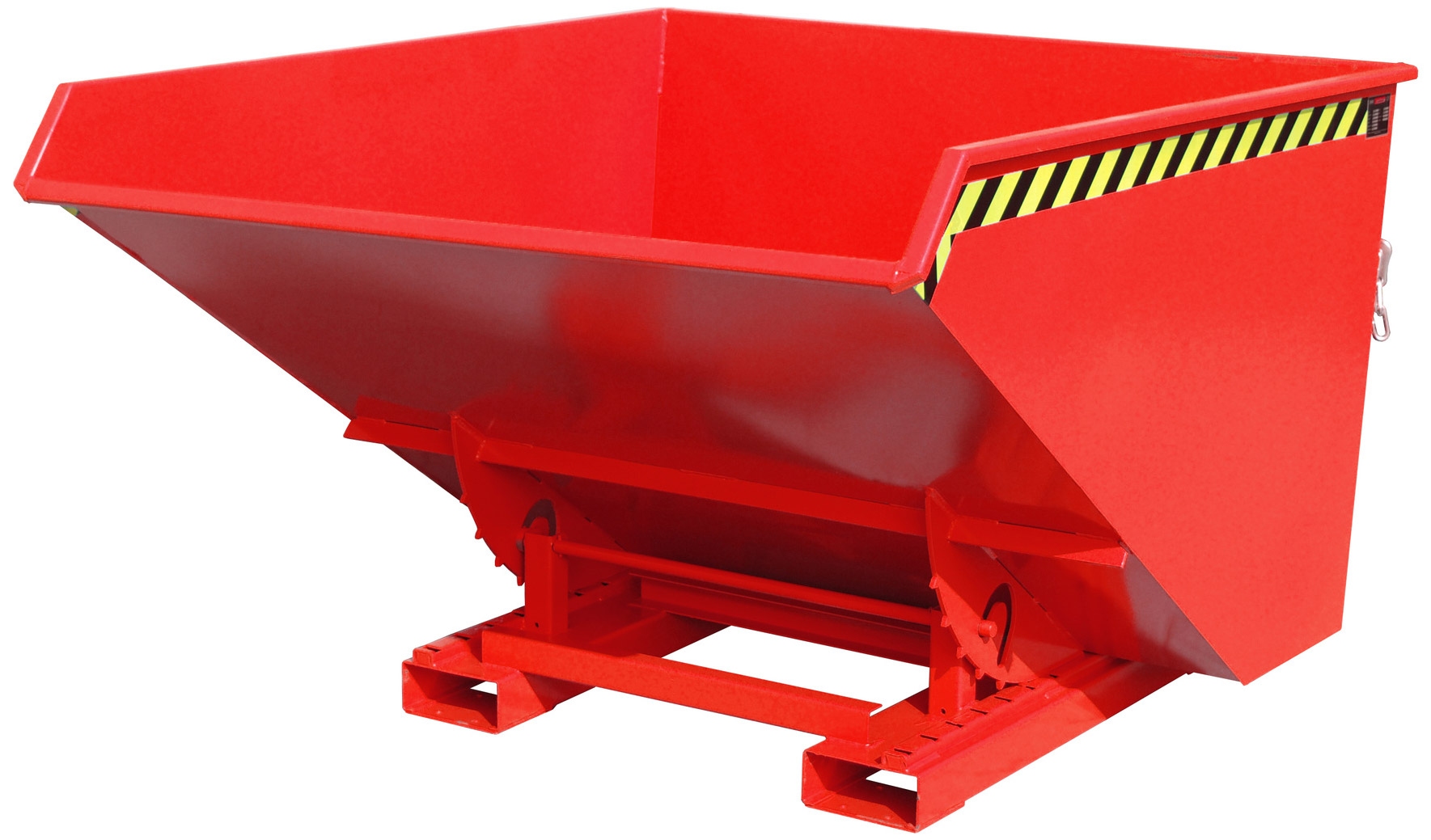 Bauer Abrollkipper EXPO-1700 - RAL 3000 Kippmulde 1700 Liter für Stapler - Schuttmulde feuerrot pulverbeschichtet (BA-4498-05-0000-2) Bild-01