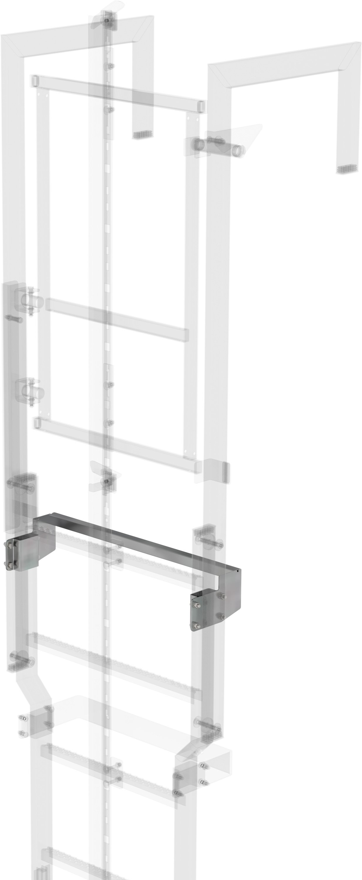 Günzburger Stahl Ausstiegstritt passend für Sicherungstüre - 100 mm
