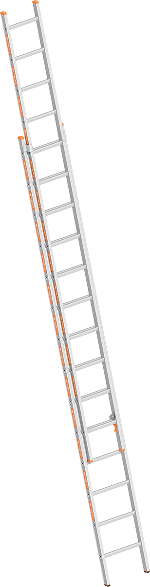 Layher Schiebeleiter Alu 2x14 Sprossen - hawego Set