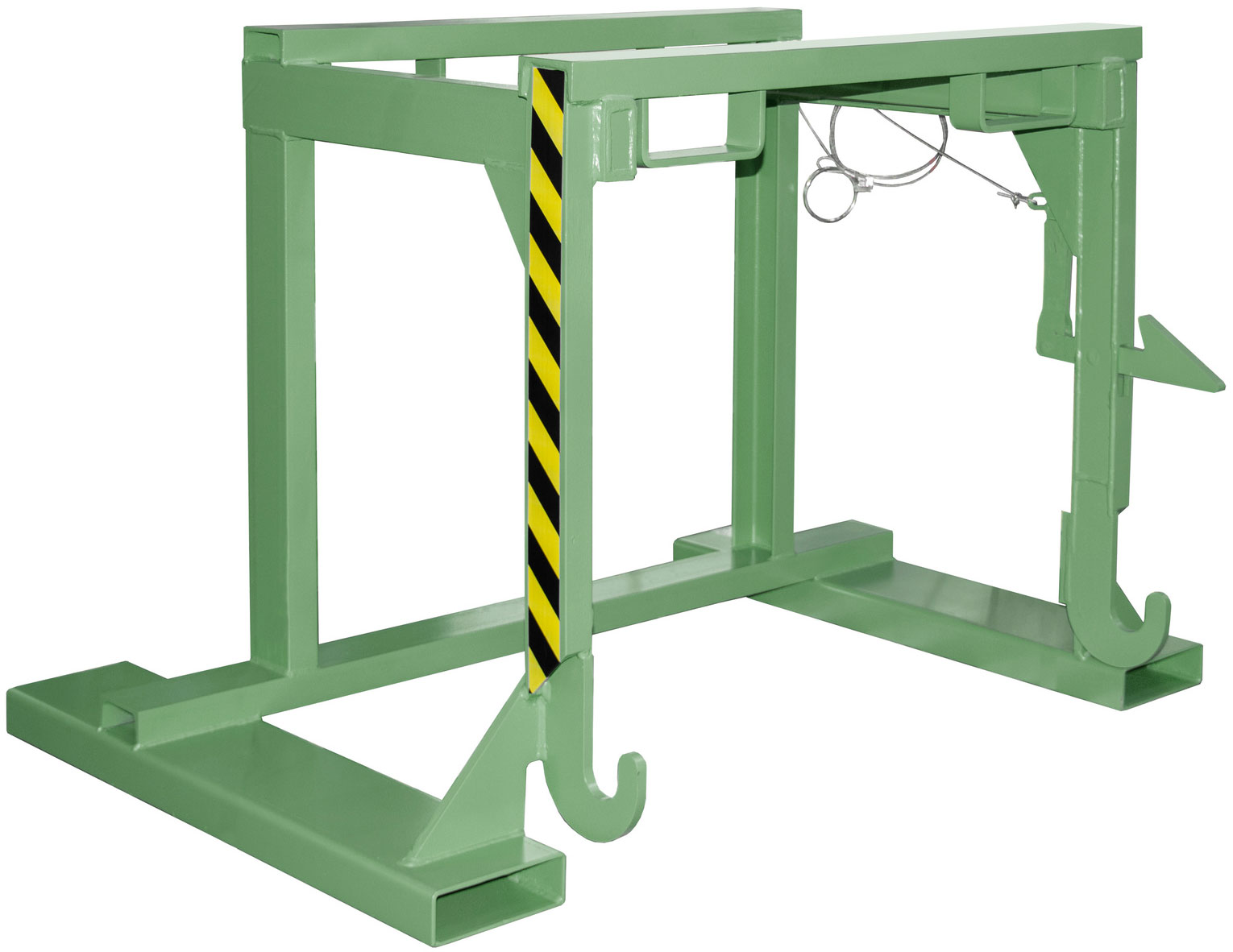 Bauer Stapelkippbehälter Traverse BST-U-90 - RAL 6011 Kippvorrichtung mechanisch für Kippmulde 900 Liter - Schuttmulde resedagrün pulverbeschichtet (BA-4421-20-0000-4) Bild-01