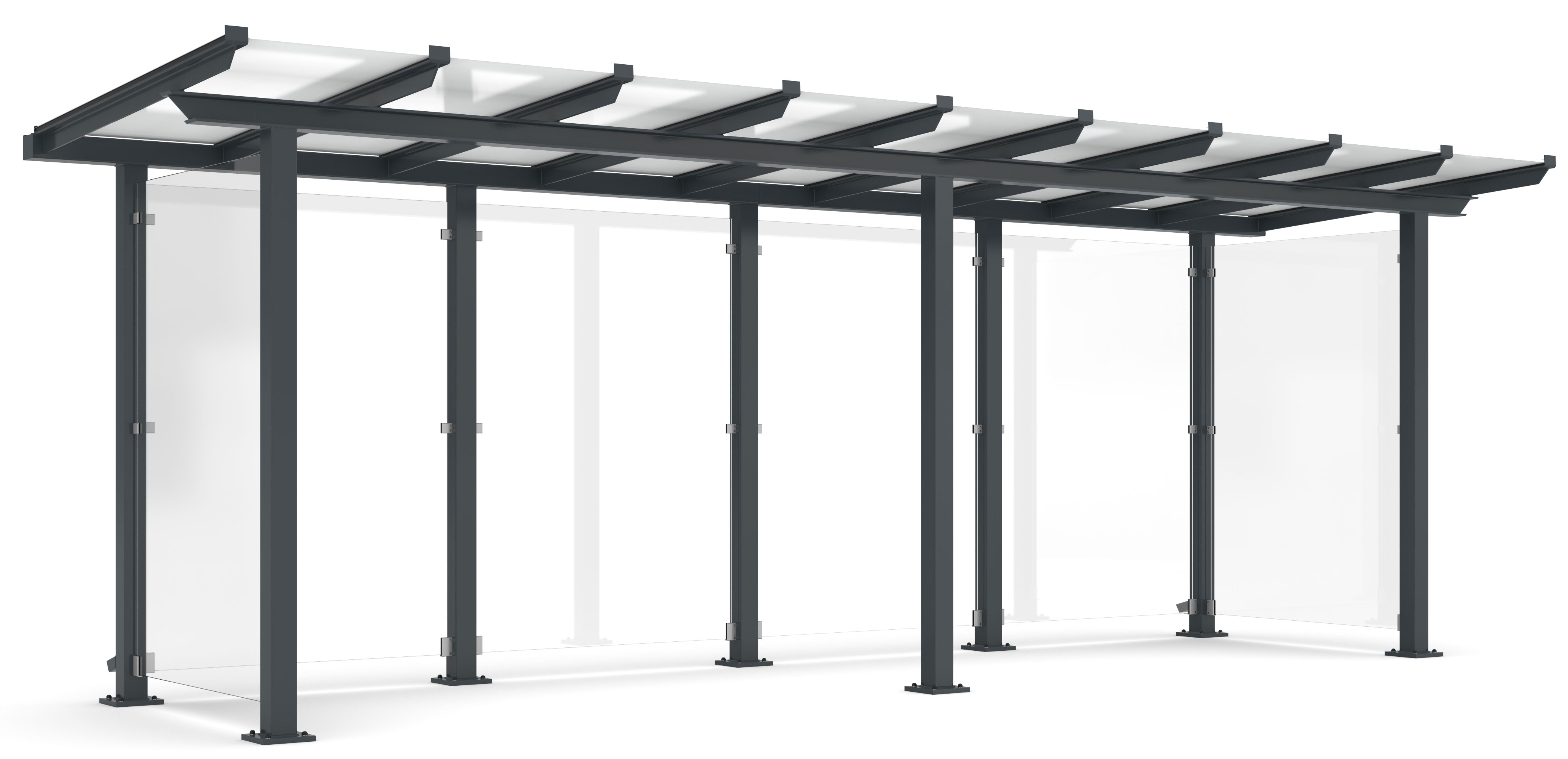 WSM Überdachung Passau einseitig - P14 Fertig montiert - RAL 7016  (WSM-102100354) Bild-06
