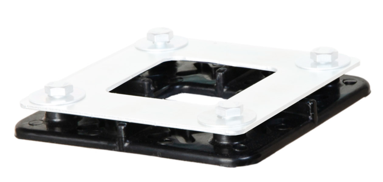 LuxTek Fahrplatten Schraubverbinder vierfach Kunststoff-Verbinder für Fahrstrassen | Fahrspuren auf festem und unbefestigtem Untergrund (LU-FPVB4KSLux) Bild-01