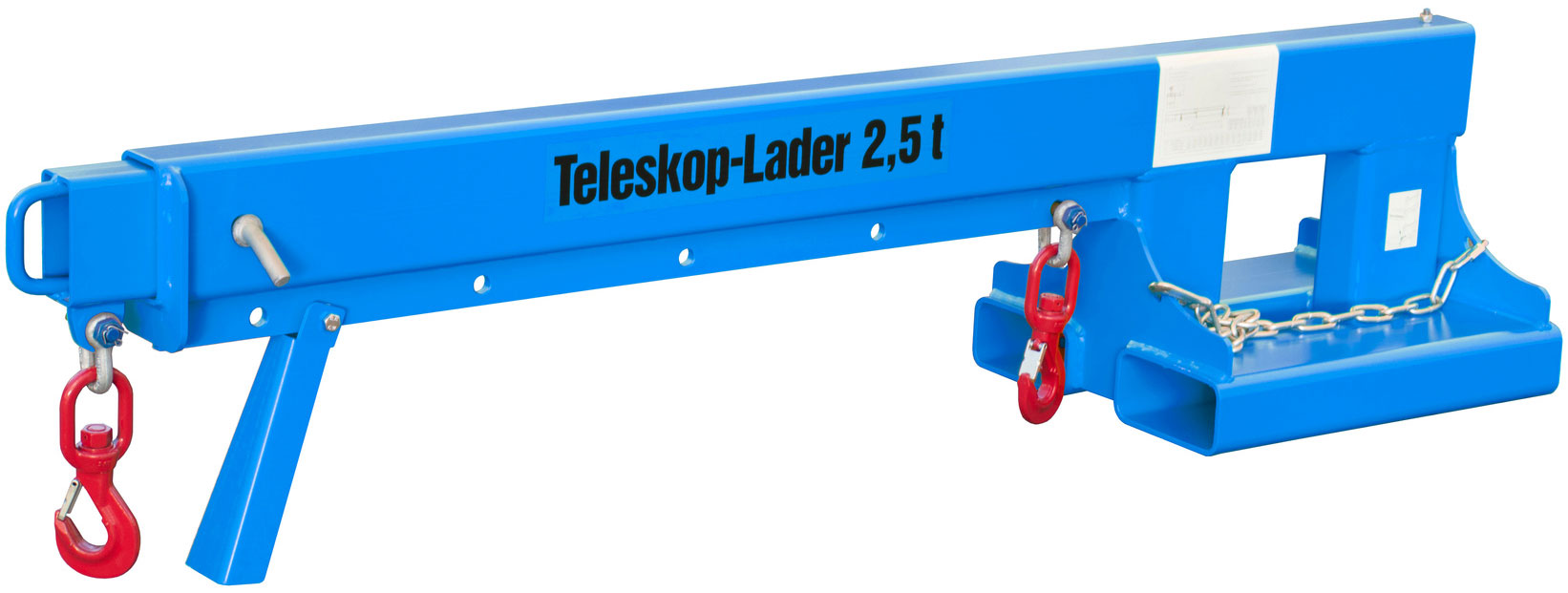 Bauer Kranarm KT-2.5 - RAL 5012 Kranausleger ausziehbar für Stapler - Lasttraverse lichtblau pulverbeschichtet (BA-4430-01-0000-3) Bild-01