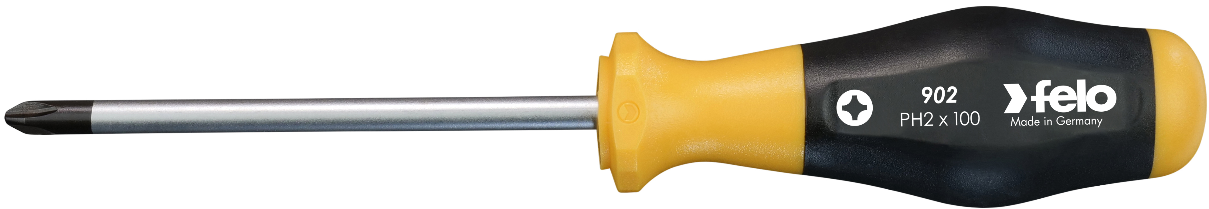 Felo Schraubendreher No9 902 Kreuzschlitz PH 2 x 100 mm Kreuzschlitz-Schraubendreher Philips | Schraubenzieher mit 2K-Griff - Serie No9 (FL-90220310) Bild-01