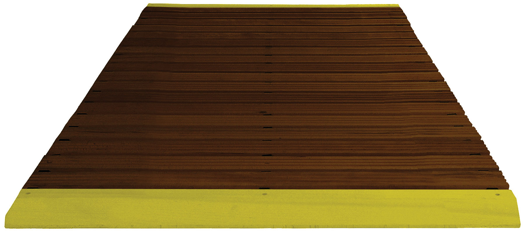 Miltex Arbeitsplatzmatte Yoga Holzrost Typ F natur - 1000 mm Breite je lfm Holzmatte Buche mit Auffahrkeile | durchbrochene geriefte Oberfläche - Bodenmatte naturbelassen je lfm bis max. 5,00 m Länge (MT-14220M) Bild-01