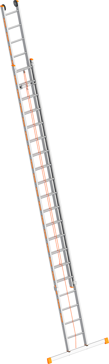 Layher Seilzugleiter Alu 2x20 Sprossen - hawego PLUS Set