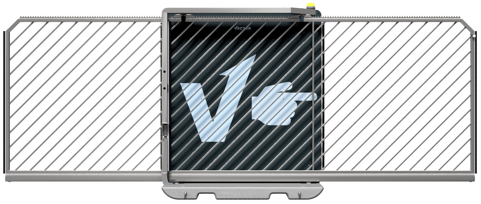 Schake Vector V-Gate-Simple verzinkt - Lichtschranke Schiebetor mobil mit Plattform zur Geländesicherung - Stahl verzinkt mit Lichtschranke (SK-VPSE23VOO0312) Bild-01