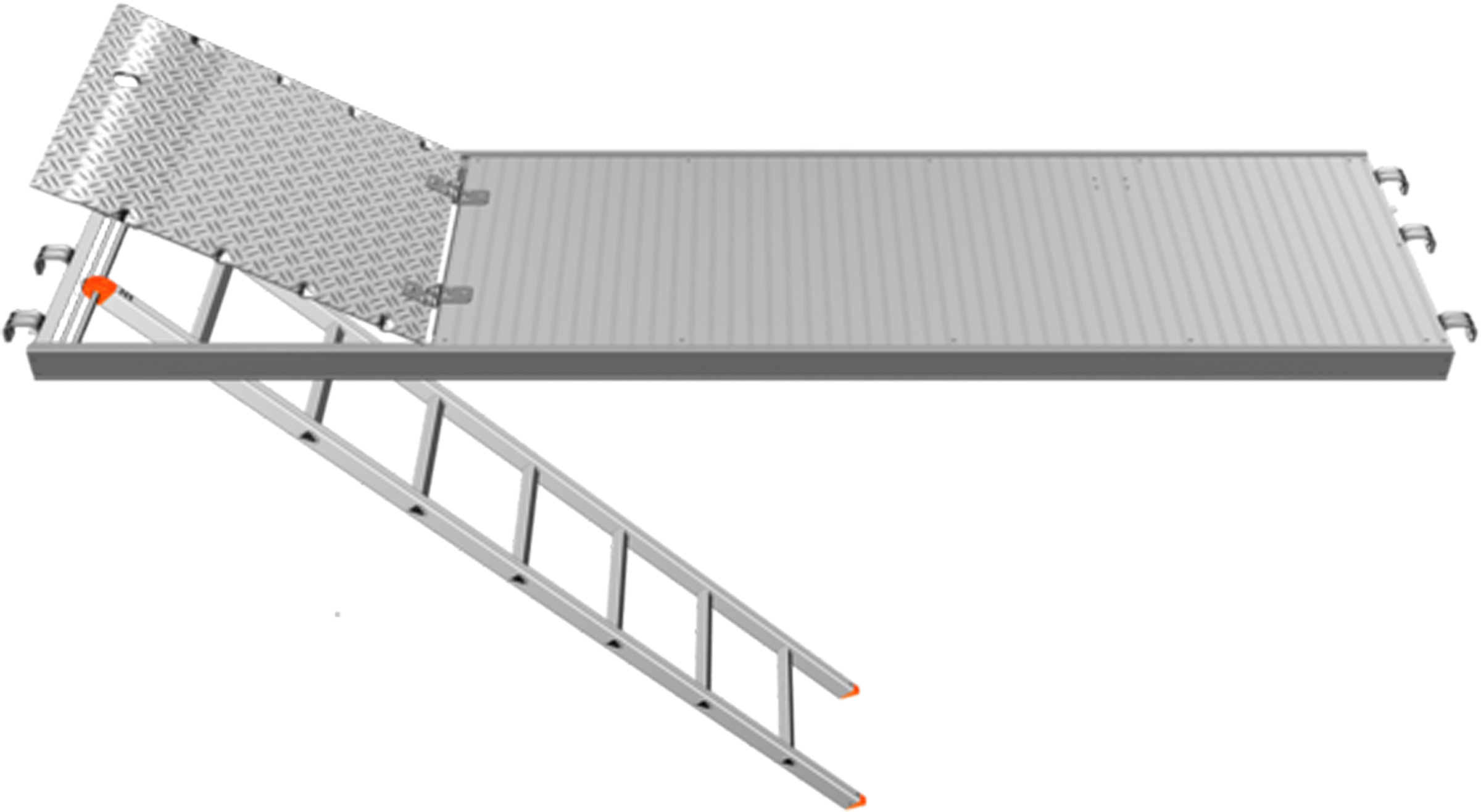 Layher O-Alu-Durchstieg 2,57 x 0,61 m mit integrierter Etagenleiter