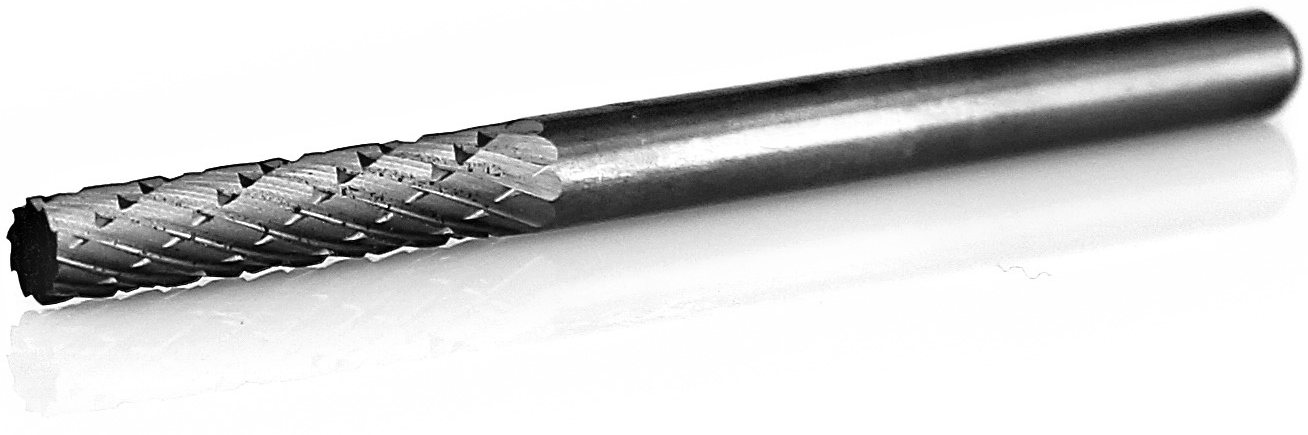 procut Hartmetallfrässtift -TiAlN beschichtet- Zylinderform ohne Stirnverzahnung ZYA A30314-6 TIALN Schaft-∅ 3 mm - Kopf-∅ 3 mm - Kreuzverzahnung (PC-A30314-6-TIALN) Bild-01