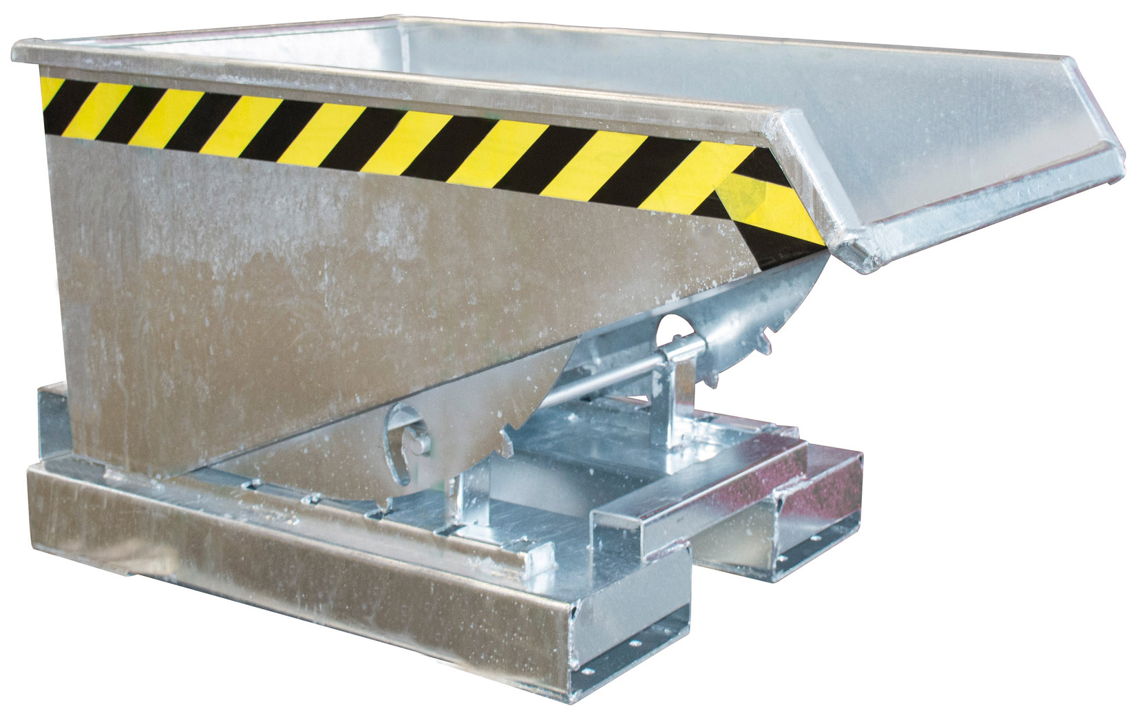 Bauer Abrollkipper EXPO-150 - verzinkt Kippmulde 150 Liter für Stapler - Schuttmulde Stahl verzinkt (BA-4498-07-0000-7) Bild-01