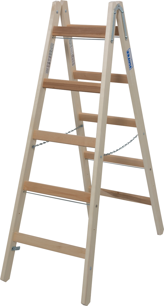 Krause Holz-Sprossendoppelleiter 2x5 Sprossen