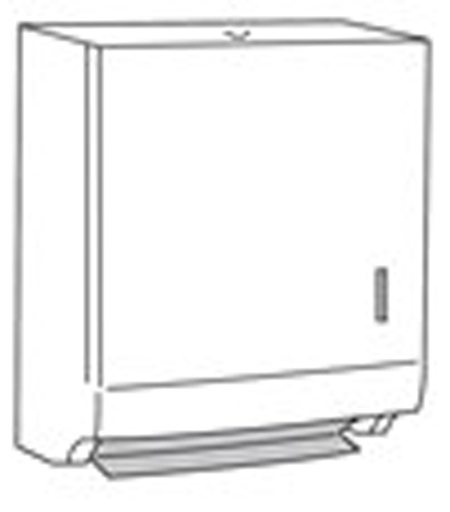 FLADAFI Papiertuchspender Spender befüllbar ca. 300 Faltpapiertücher und abschließbar - nur in Verbindung mir einer FLADAFI-Container bestellbar (SB-F4201) Bild-01