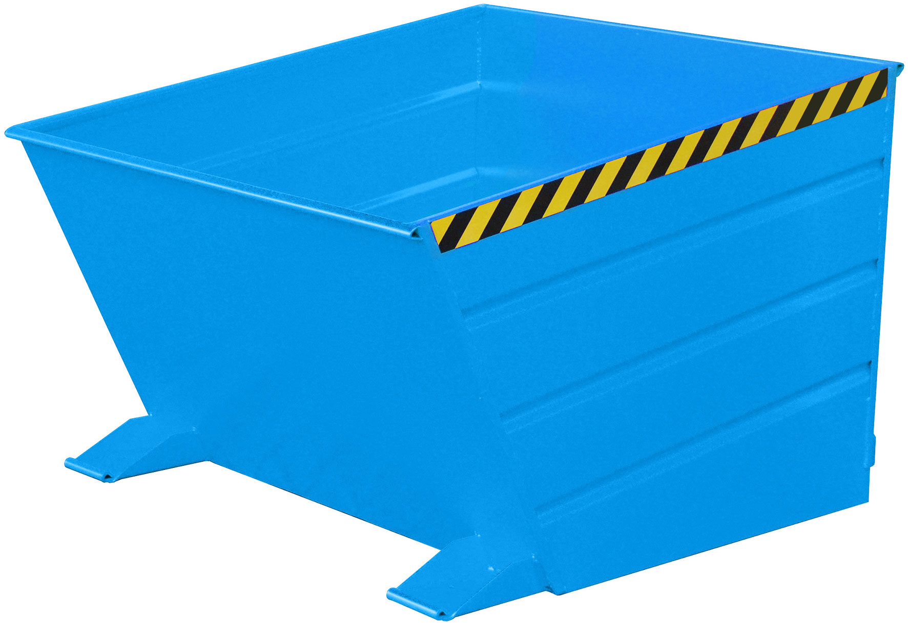 Bauer Kippbehälter VD-1000 - RAL 5012 Kippmulde 1000 Liter für Stapler - Schuttmulde lichtblau pulverbeschichtet (BA-4535-13-0000-3) Bild-01