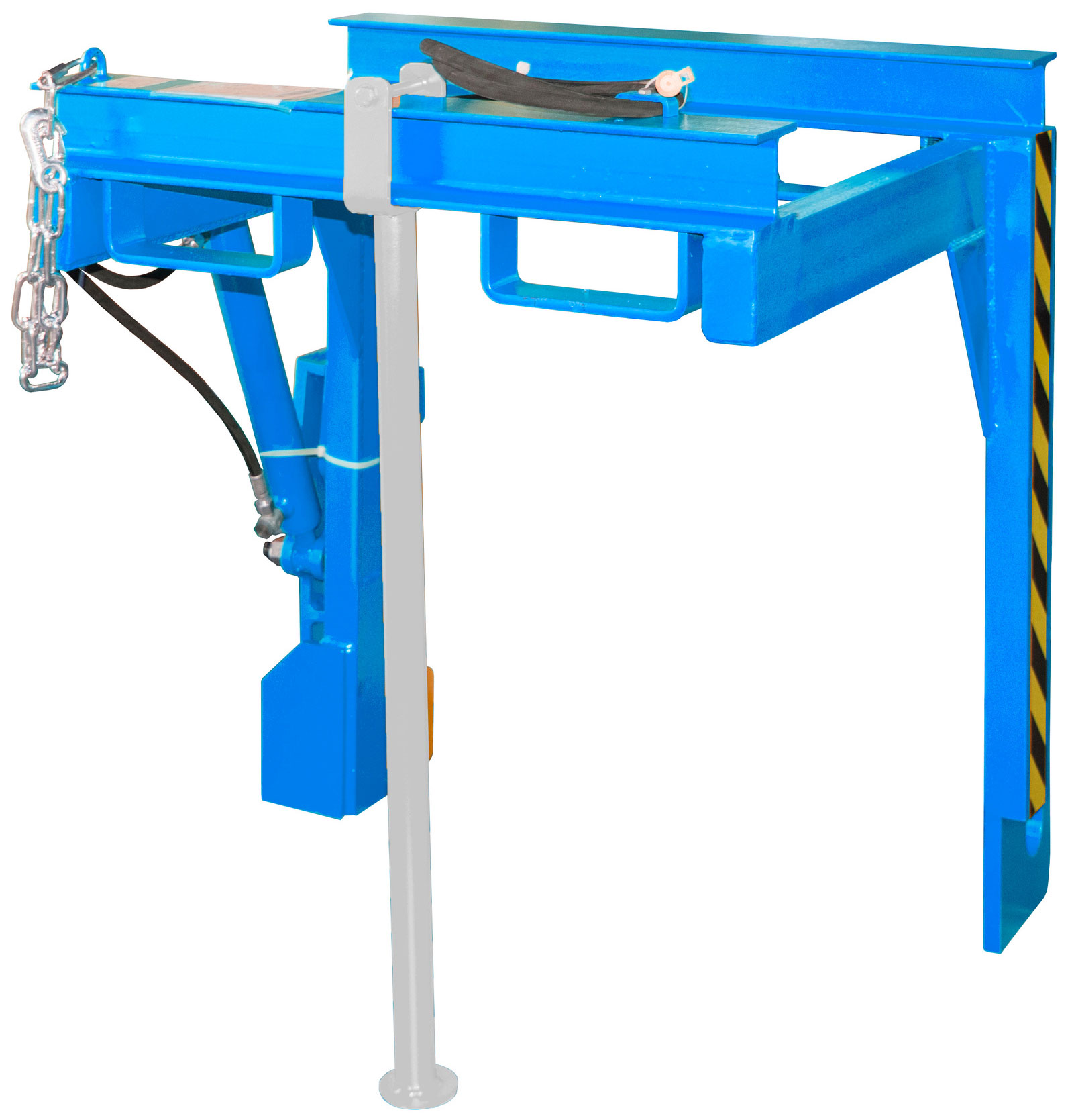 Bauer Stapelkippbehälter Traverse BST-H-70 - RAL 5012 Kippvorrichtung hydraulisch für Kippmulde 700 Liter - Schuttmulde lichtblau pulverbeschichtet (BA-4421-26-0000-3) Bild-01