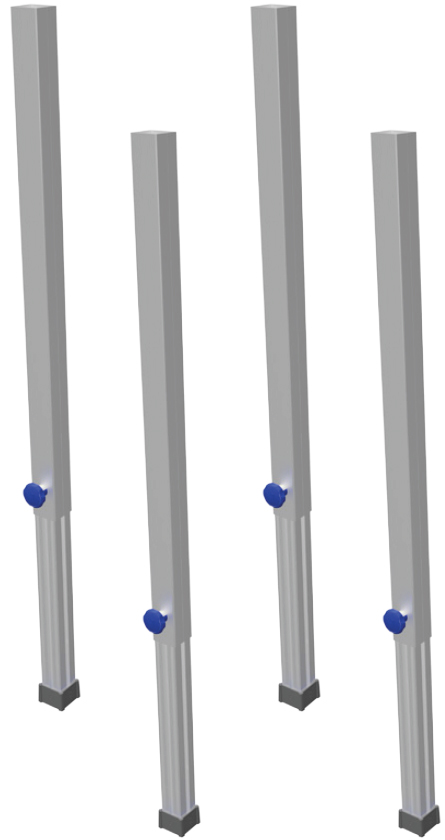 Bütec Teleskopbeine 55 x 50 mm - 0,90-1,40 m