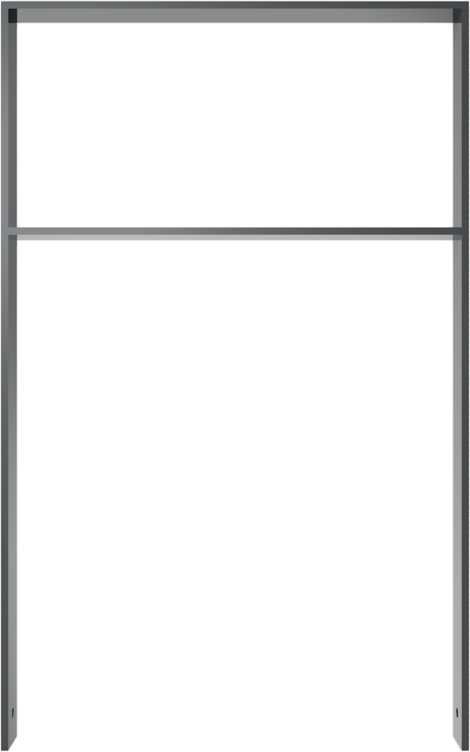 Schake Anlehnbügel Flachstahl mit Querholm OE 80 x 12 mm dunkelgrau - 750 x 1200 mm