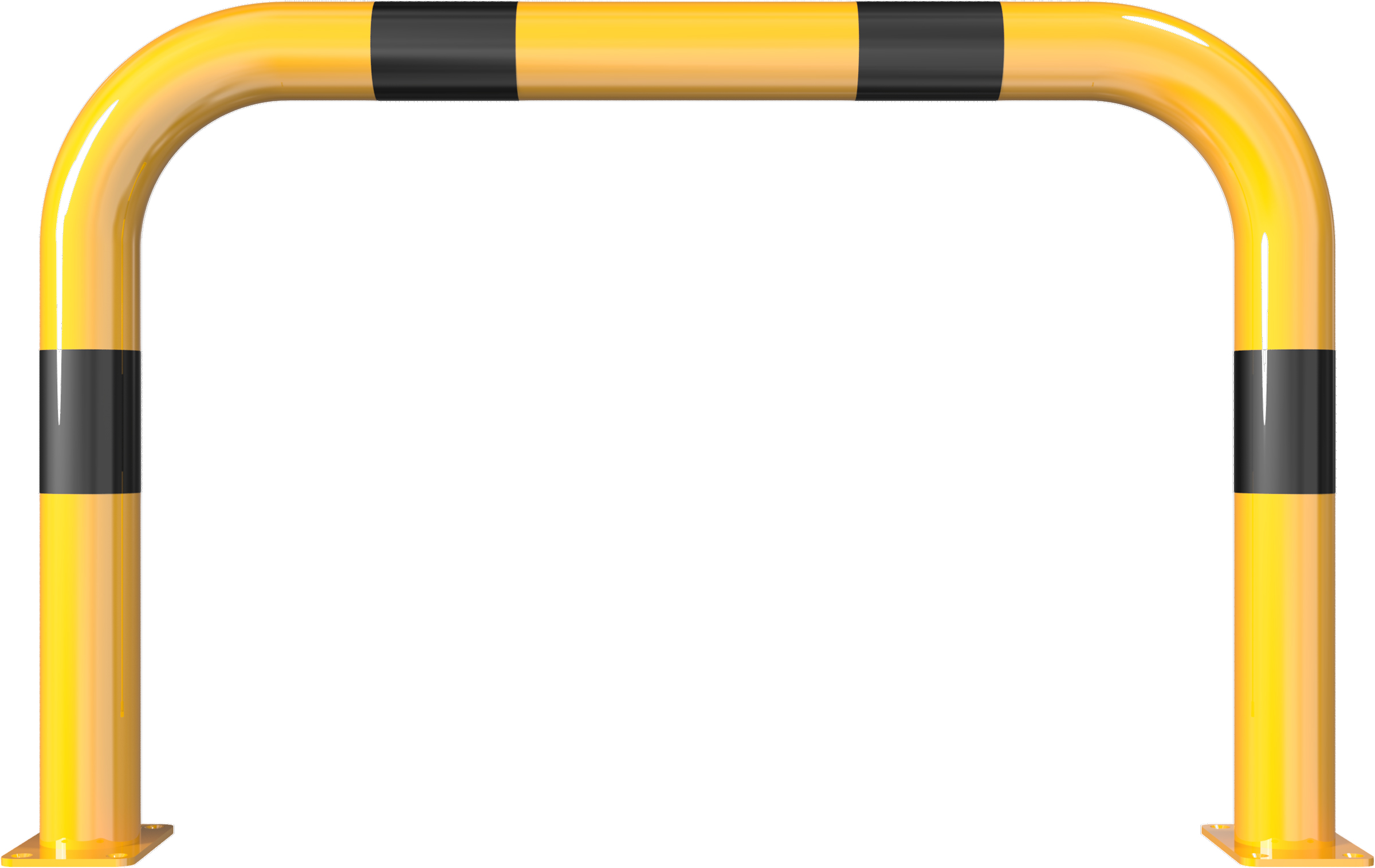 Schake Rammschutzbügel Stahl OD Ø 76 mm gelb | schwarz - 1000 x 650 mm