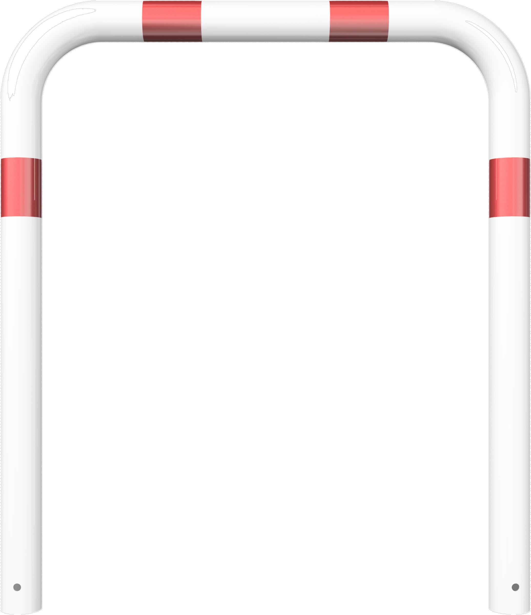 Schake Rohrbügel Stahl OE Ø 76 mm weiß | rot - 1000 x 1000 mm