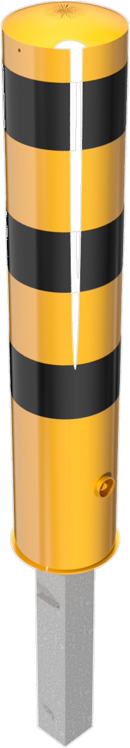 Schake Stahlrohrpoller HD Ø 193 mm gelb | schwarz - 1,50 m