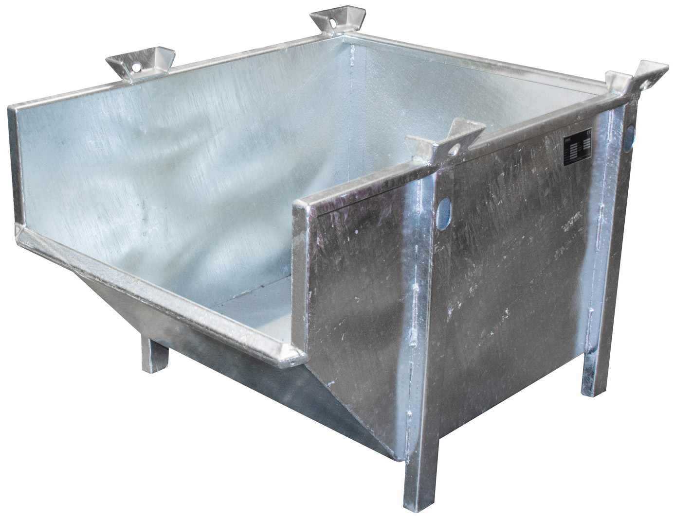 Bauer Baustoffbehälter BBM-500 - verzinkt Materialbehälter 1000 Liter für Kran - Container Stahl verzinkt (BA-4511-30-0000-7) Bild-01