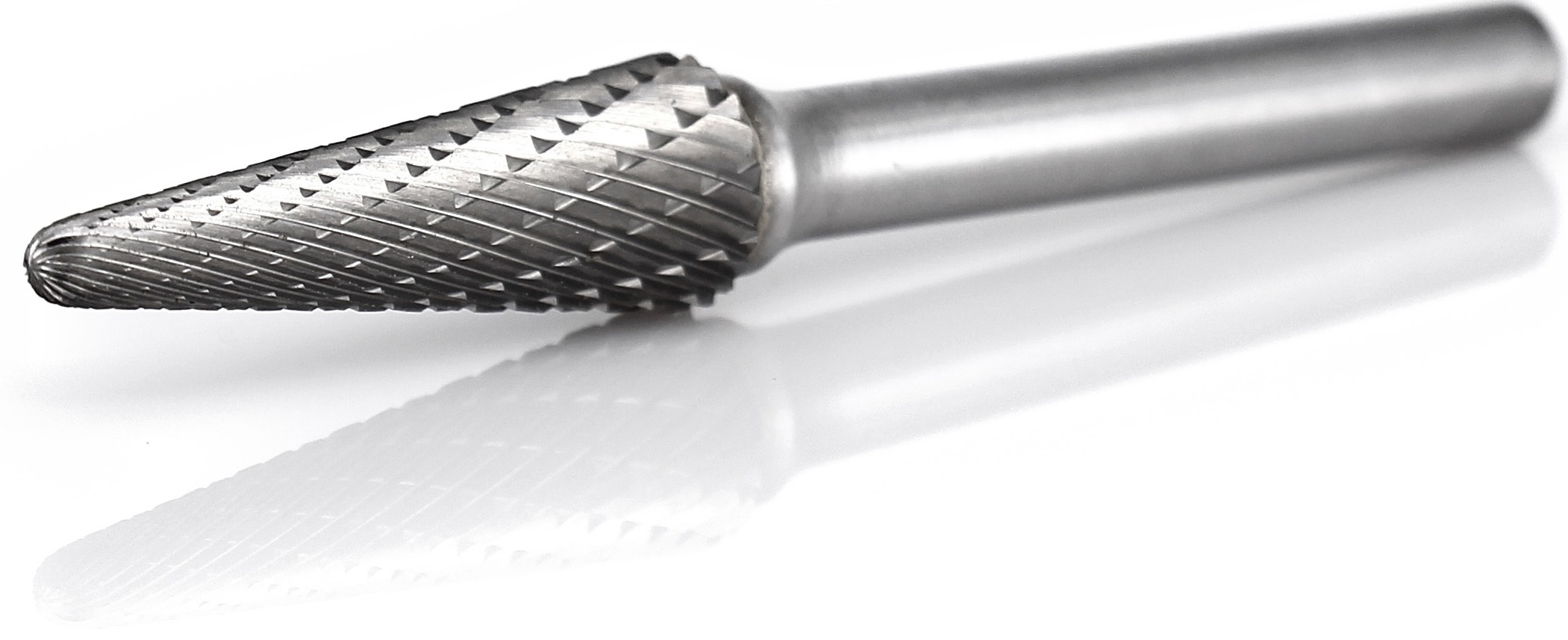 procut Hartmetallfrässtift -grob- Rundkegelform KEL L61026-5 Schaft-∅ 6 mm - Kopf-∅ 10 mm - GROB-Verzahnung (PC-L61026-5) Bild-01